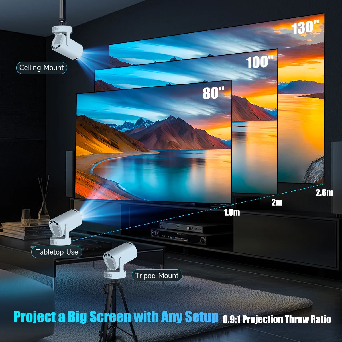 HyPro Mini Cinema Projector